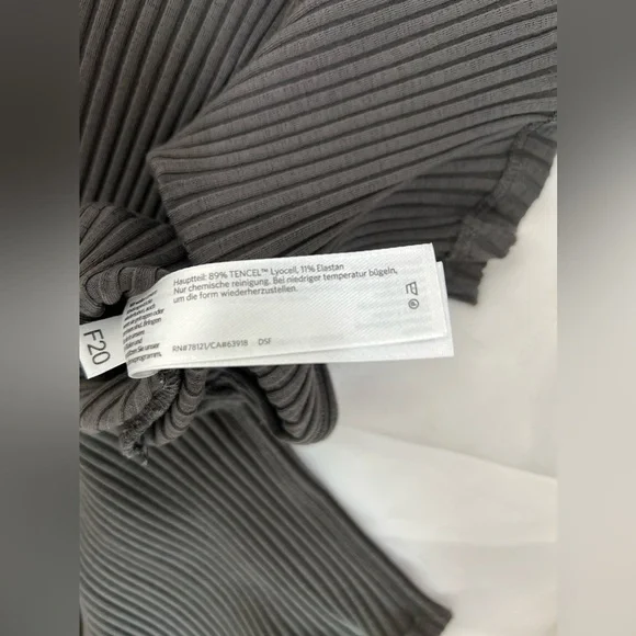 Eileen Fisher Sweater Dress Womens Gray Ribbed Stretch Lagenlook Size XL NWOT - Picture 7 of 11